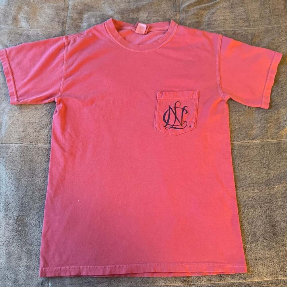 Comfort Colors National Charity League Pocket T-Shirt Size S Pink